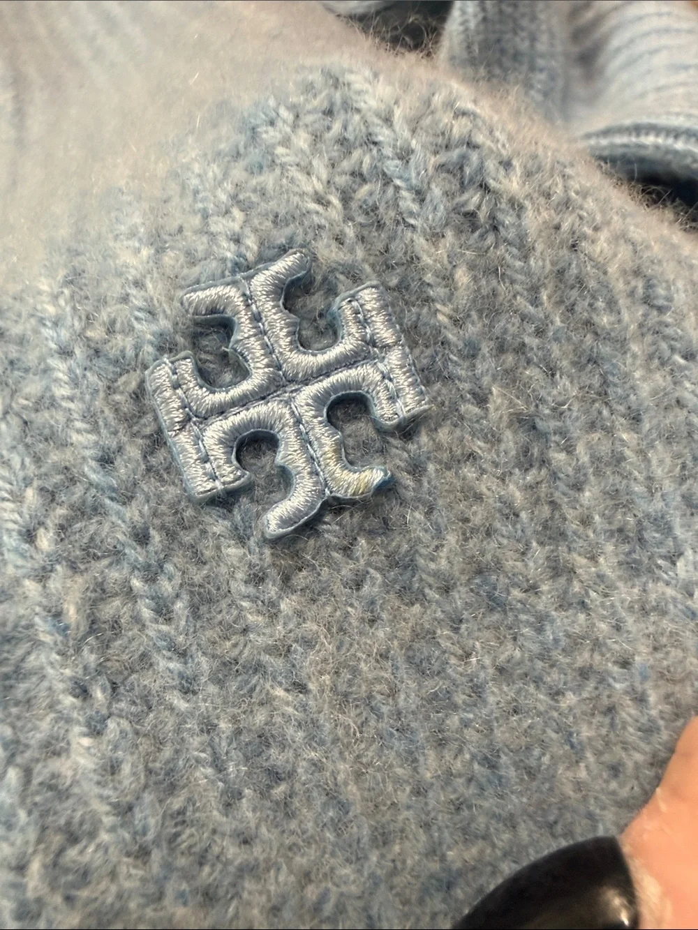 Tory Burch | Tory Sport Light Blue Cashmere Crewneck Sweater Size M